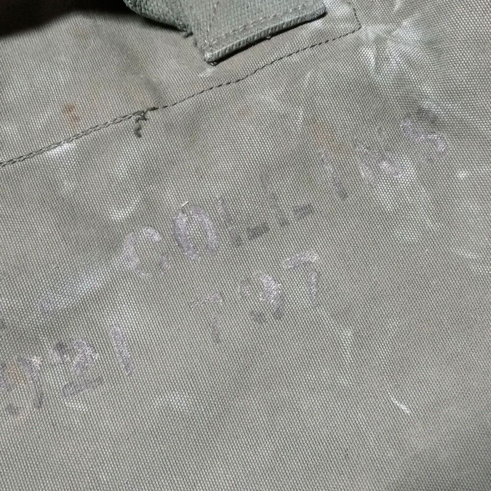 Vintage US Army Top Load Duffel Bag Large Olive Green Duck Canvas Military OD - Picture 3 of 10